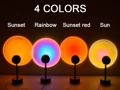 RGB Led Sunset Red Lamp Sun Projection Decoration Rainbow Projection LampImage3