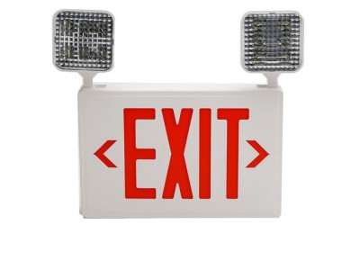 Hardwired LED Combo Exit Sign Emergency Light Battery BackupImage2