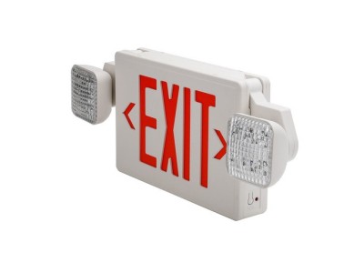Hardwired LED Combo Exit Sign Emergency Light Battery BackupImage5