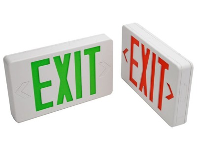 Hardwired Red/Blue LED Exit Emergency Sign LightImage2