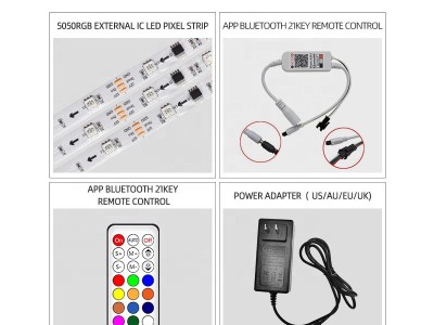 dc12v led strip 10m 300led addressable led rgb light kit with RF 21keys remote controlImage4