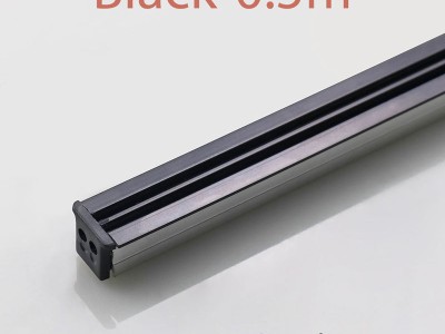 0.5m 1m cabinet light Black track rail for bookcase strip lightImage2