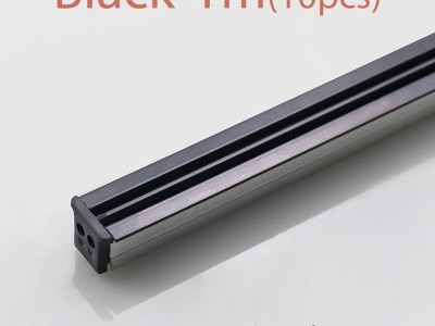 0.5m 1m cabinet light Black track rail for bookcase strip lightImage4